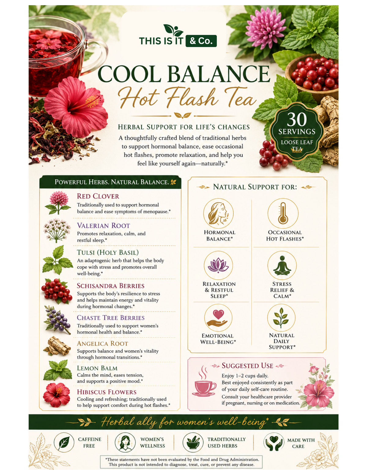 Cool Balance Herbal Tea "Hot Flash relief"